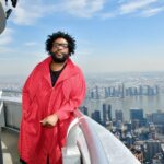 Questlove Instagram - Shining in green, yellow, and white tonight in honor of the 1000th Game of Wordle #Wordle1000 Empire State Building