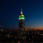 Questlove Instagram - Shining in green, yellow, and white tonight in honor of the 1000th Game of Wordle #Wordle1000 Empire State Building