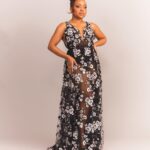 Quinta Brunson Instagram - petal power for critic’s choice awards. Dress: @georgeshobeika couture Jewelry: @nicolerosejewelry Shoes: @louboutinworld Stylist: @highheelprncess Hair: @alexander_armand Makeup: @kashalassien Photos: @kevinscanlon
