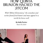 Quinta Brunson Instagram - Thank you @newyorkermag and @mollyhfischer for the amazing profile. Everyone should give it a read! Thank you @abdmstudio for these stunning images. Photographs by @abdmstudio for @newyorkermag Styling by @ayumiperry Set Design by @betteradams Hair by @alexander_armand  Makeup by @kashalassien Manicure by @customtnails1