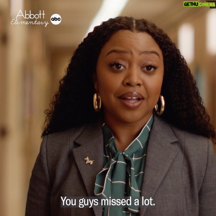 Quinta Brunson Instagram - Welcome back! See what’s been happening at #AbbottElementary when the Emmy-nominated series returns with a supersized, 1-hour premiere. Watch Feb 7 on ABC and stream on Hulu!