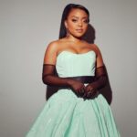 Quinta Brunson Instagram - LACMA art + film gala ✨👗 Dress: @ranizakhem Jewelry: @jaredlehrjewelry Hair: @alexander_armand Mua: @reneeloizmakeup Styling: @bryonjavar