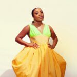 Quinta Brunson Instagram - 💛 for @humanitasprize Dress: @christopherjohnrogers Shoes: @giuseppezanotti Jewelry: @swarovski Stylist @bryonjavar Hair @alexander_armand Mua @reneeloizmakeup Shoes @giuseppezanotti