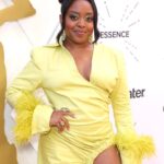 Quinta Brunson Instagram - Well I had the best time yesterday. Thank you @essence for the honor. I am squeezing some vanity fair party pics in this as well. Hair: @hairjunkierandy Makeup: @reneeloizmakeup Styling: @bryonjavar