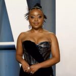 Quinta Brunson Instagram - Vanity Fair Oscar’s Party in Custom @dolcegabbana from head to toe :) Styling: @bryonjavar Hair: @hairjunkierandy Makeup: @reneeloizmakeup