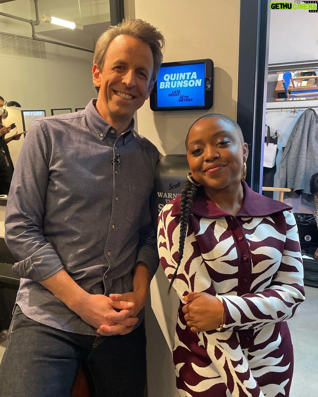 Quinta Brunson Instagram - Had the best time with the best people at @latenightseth