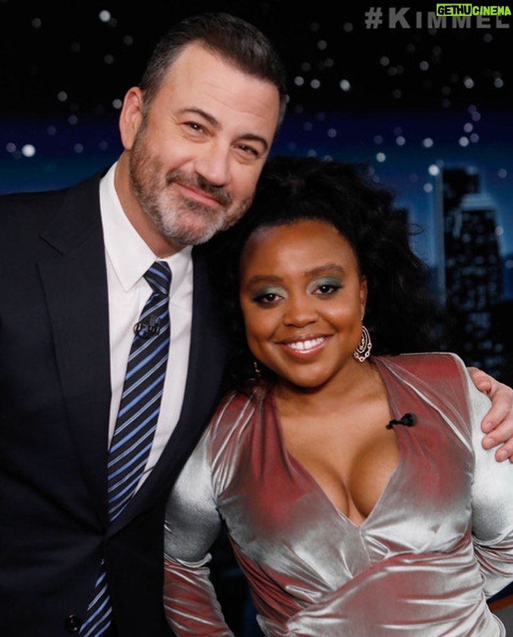 Quinta Brunson Instagram - Jimmy Kimmel tonight :) @reneeloizmakeup @bryonjavar @fingazbeauty @tayojr 📷 Dress: @alexandrevauthier