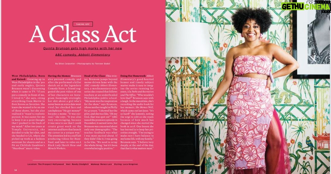 Quinta Brunson Instagram - If you catch a @united airlines flight you might catch ya girl (me) in this month’s issue of Hemispheres magazine ☺️