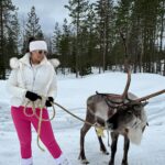 Raai Laxmi Instagram - Reindeer and I in this cozy lappish hut 🛖🥶❄️😍 #heavenlyplace #lapland #reelitfeelit #reels #blissful #beauty #magical #blessed #gratitude 🙏🧿 Lapland, Arctic Circle