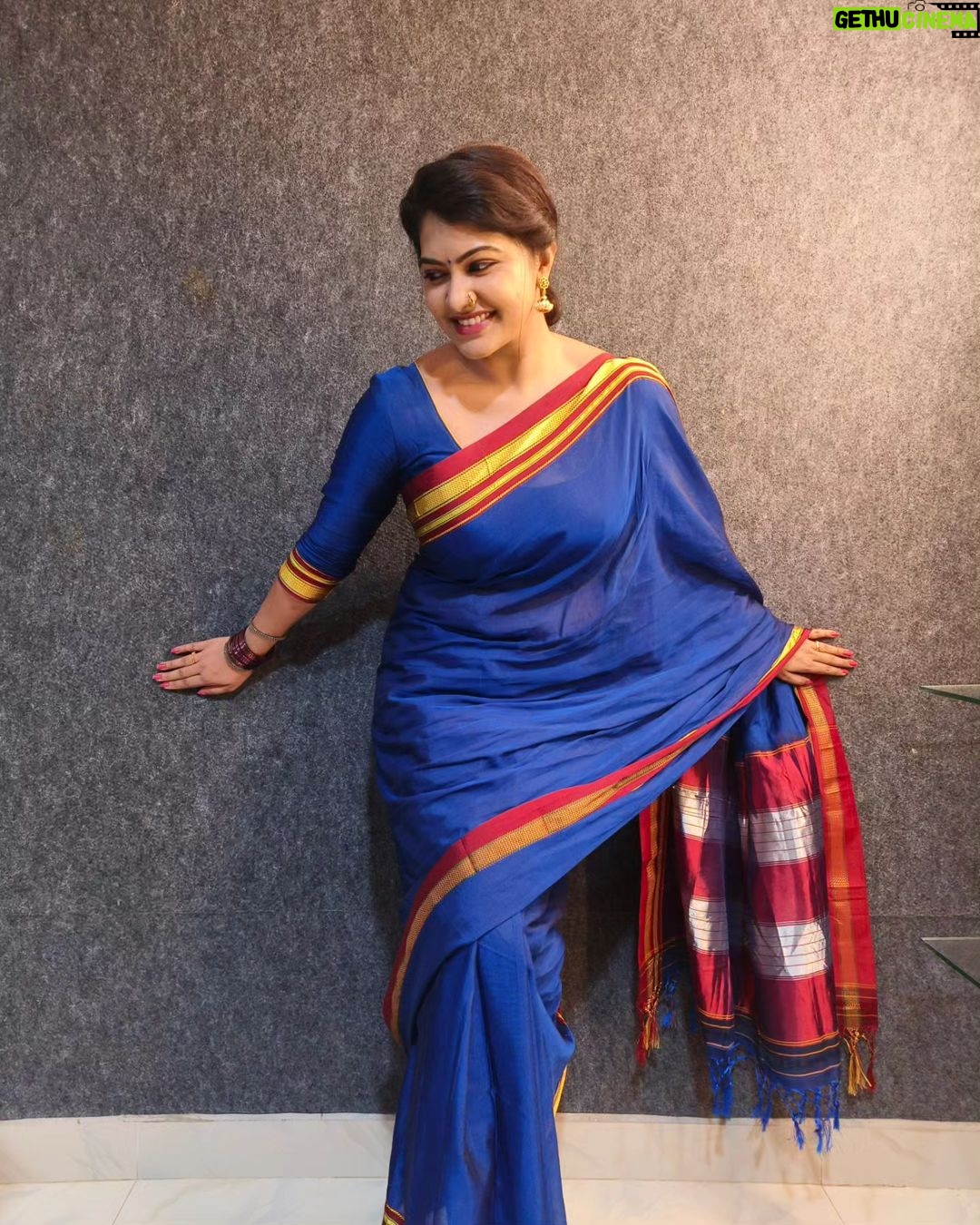Rachitha Mahalakshmi Instagram - Saree πβ€οΈπβ€οΈπ that makes me most comfortable to carry in nd out.... πππππππ And To many who r found of my nose pin collections which is my Statement already π π they all r from @kushalsfashionjewellery π #sareelove #ilkalsaree #nosepins #nosepinlovers