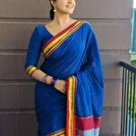 Rachitha Mahalakshmi Instagram - My saree love 😇😇😇 Authentic Karnataka's Pure Ilkal Cotton saree ❤️❤️❤️❤️❤️❤️❤️❤️❤️❤️❤️❤️❤️❤️❤️ Guest for a show were sarees r loved , Greeted ,appreciated, embraced just like me..... 😇😇😇😇😇😇😇 #sareelove #ilkalsarees
