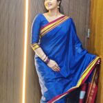 Rachitha Mahalakshmi Instagram - My saree love 😇😇😇 Authentic Karnataka's Pure Ilkal Cotton saree ❤️❤️❤️❤️❤️❤️❤️❤️❤️❤️❤️❤️❤️❤️❤️ Guest for a show were sarees r loved , Greeted ,appreciated, embraced just like me..... 😇😇😇😇😇😇😇 #sareelove #ilkalsarees