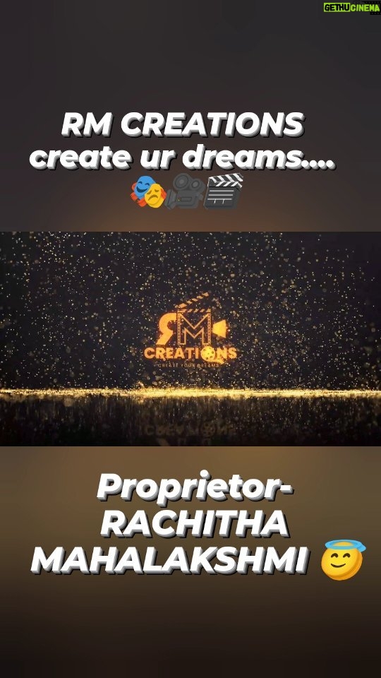 Rachitha Mahalakshmi Instagram - On this auspicious day I am humbled nd glad to introduce my next venture...... "RMCREATIONS" MOVIE PRODUCTION COMPANY π¬ππ₯πβ€οΈππ»ππ»ππ»ππ»ππ» Proprietor-RACHITHA MAHALAKSHMI π We r ready to hear scripts from upcoming aspiring film makers.... Through "RMCREATIONS" Production company we r here to let u create ur dreams..... πππ» All kind of passionate film makers, script writers ,nd aspiring editors can also approach us..... ππ»ππ»ππ» Ippo..... Ippo..... sattam,sattama kaekatum....... π«‘ For appointments nd details kindly mailππ» rmcreations.productioncompany24@gmail.com #rmcreationsproductioncompany