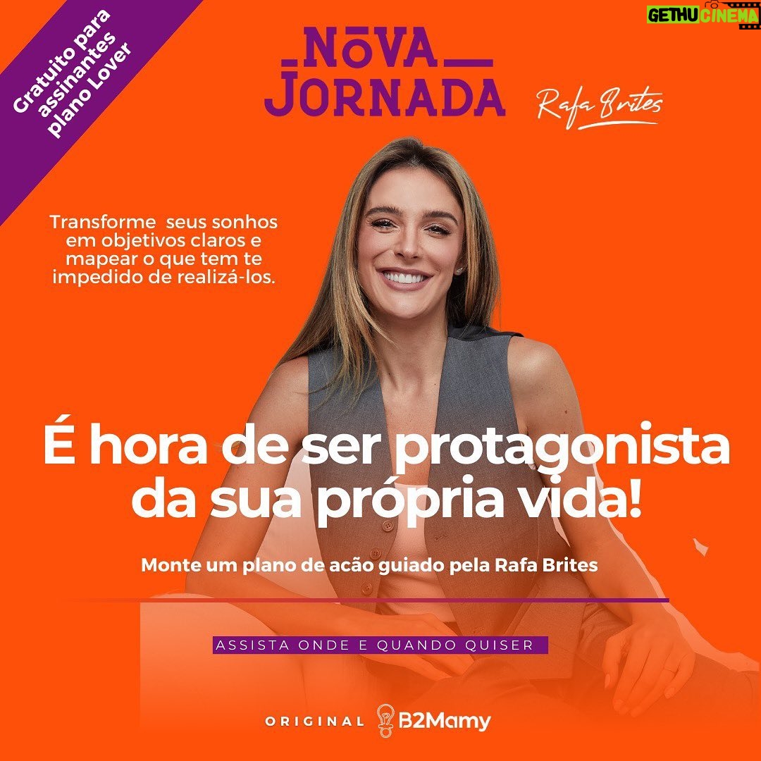 Rafa Brites Instagram - Quem que estar ao vivo e online e bater um papo com a @rafabrites ??? 🧡 Lançamento exclusivo na B2Mamy Academy, A Nova Jornada com Rafa Brites. Se você adquirir até 30 de Outubro vai participar de um encontro ao vivo com a Rafa Brites antes do final do ano. Este conteúdo é para quem está cansada de não alcançar os objetivos, com uma metodologia prática, em 6 passos, para você tirar seus sonhos do papel, ter um plano de ação e parar de procrastinar. Chegou a hora de organizar os planos até o final do ano e iniciar um novo ciclo em 2024 sem procrastinação. Link na BIO. #b2mamy #desenvolvimentopessoal #autoconhecimento #rafabrites