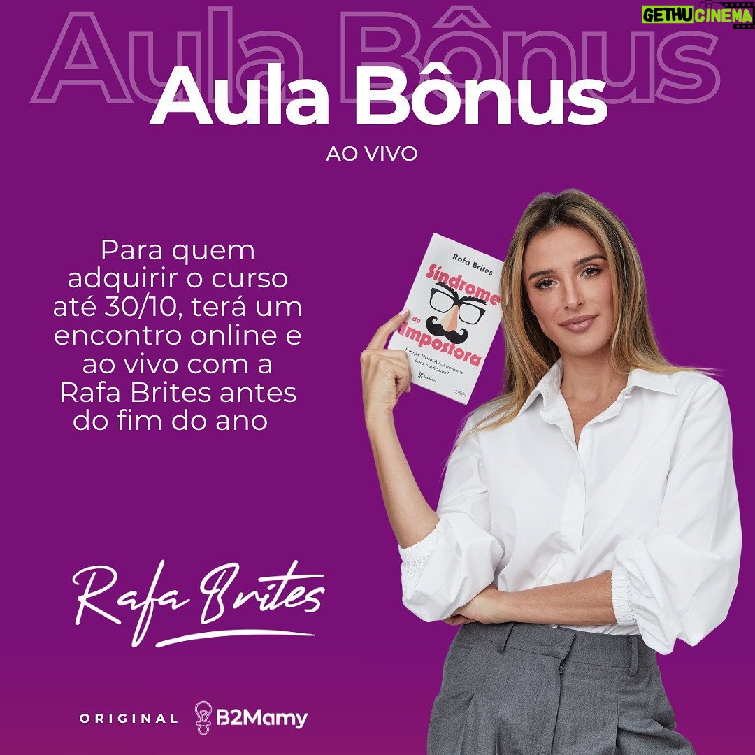Rafa Brites Instagram - Quem que estar ao vivo e online e bater um papo com a @rafabrites ??? 🧡 Lançamento exclusivo na B2Mamy Academy, A Nova Jornada com Rafa Brites. Se você adquirir até 30 de Outubro vai participar de um encontro ao vivo com a Rafa Brites antes do final do ano. Este conteúdo é para quem está cansada de não alcançar os objetivos, com uma metodologia prática, em 6 passos, para você tirar seus sonhos do papel, ter um plano de ação e parar de procrastinar. Chegou a hora de organizar os planos até o final do ano e iniciar um novo ciclo em 2024 sem procrastinação. Link na BIO. #b2mamy #desenvolvimentopessoal #autoconhecimento #rafabrites