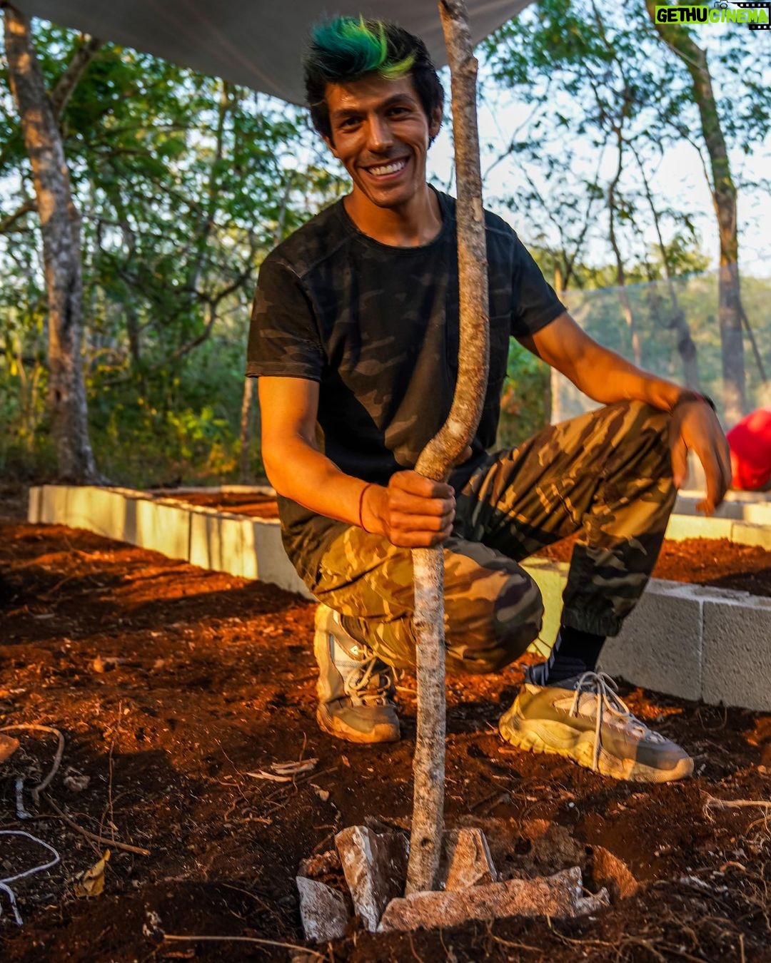 Rafa Polinesio Instagram - Iniciamos la construcción de nuestro huerto hace semanas 📅 está tomando más días de lo que me imaginé😅 cuando terminemos se los muestro💥 🥦🍅🌽