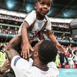 Raheem Sterling Instagram - Ten years ago on this very day, I made my debut for @england; something I’d dreamed about since I was a boy staring up at those Wembley arches from my back garden. Every muddy Sunday League match and gruelling training exercise led me to that moment, where I could stand up and proudly represent the Three Lions. Now here I am, ten years later, wearing number 10, heading into my third World Cup with the next generation of legends, and now it’s me holding the most caps...🤯 reality really can be crazier than dreams. The thing that stands out the most is our twelfth man: the fans. By our side with the energy and voice to lift us through every moment and power us up for every duel. I cannot wait to hit that stage again in an @england shirt 🏴󠁧󠁢󠁥󠁮󠁧󠁿🦁🦁🦁 Thank you everyone. Let’s go!!!!!!!