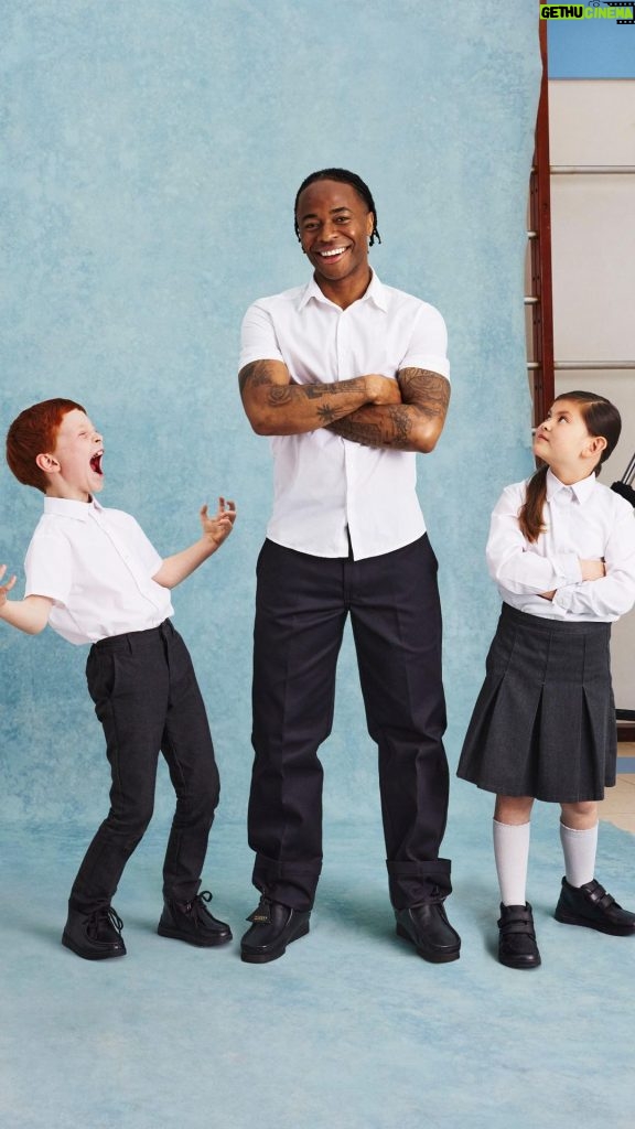 Raheem Sterling Instagram - Went back to school to show off these new shoes with @clarksshoes
