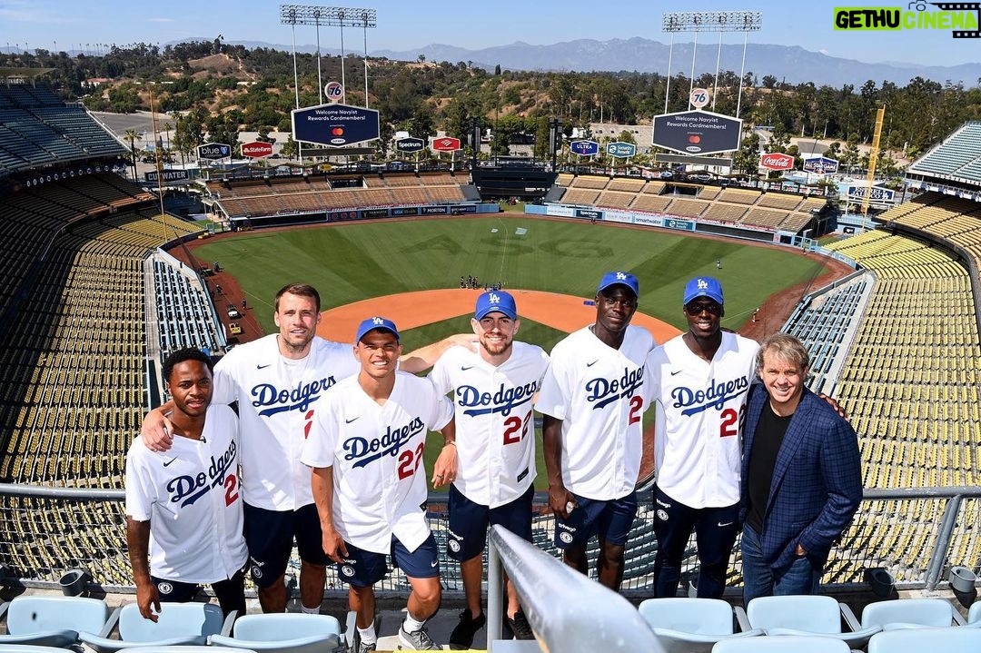 Raheem Sterling Instagram - Thank you for the warm LA welcome ☀️ @dodgers Dodger Stadium