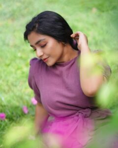 Rajisha Vijayan Instagram - Not to be taken until fallen 🌸 Outfit: @____dori______ Shot by: @jiksonphotography Styling: @styledbysmiji MUAH: @laxmi_saneesh Jewellery: @adonadiamonds Assist: @siraj_saleem_