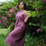 Rajisha Vijayan Instagram - Bougainvillea belle 🌸 Outfit: @____dori______ Shot by: @jiksonphotography Styling: @styledbysmiji MUAH: @laxmi_saneesh Jewellery: @adonadiamonds Assist: @siraj_saleem_