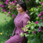 Rajisha Vijayan Instagram - Bougainvillea belle 🌸 Outfit: @____dori______ Shot by: @jiksonphotography Styling: @styledbysmiji MUAH: @laxmi_saneesh Jewellery: @adonadiamonds Assist: @siraj_saleem_