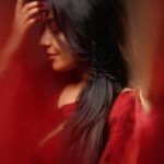 Rajisha Vijayan Instagram - A dash of red in this black and white world! ♥️ @ashwinimathoor_couture x @jiksonphotography