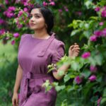 Rajisha Vijayan Instagram - Bougainvillea belle 🌸 Outfit: @____dori______ Shot by: @jiksonphotography Styling: @styledbysmiji MUAH: @laxmi_saneesh Jewellery: @adonadiamonds Assist: @siraj_saleem_