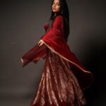Rajisha Vijayan Instagram - Twirling to my favourite tunes ♥️ Outfit: @ashwinimathoor_couture Shot by: @jiksonphotography