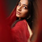 Rajisha Vijayan Instagram - A dash of red in this black and white world! ♥️ @ashwinimathoor_couture x @jiksonphotography