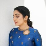 Rajisha Vijayan Instagram - Every shade of blue Custom for you 💙 Outfit: @ashwinimathoor_couture Shot by: @sk_abhijith MUAH: @laxmi_saneesh