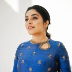 Rajisha Vijayan Instagram - Every shade of blue Custom for you 💙 Outfit: @ashwinimathoor_couture Shot by: @sk_abhijith MUAH: @laxmi_saneesh