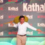 Rajpal Naurang Yadav Instagram - Highlights from the Kathal trailer launch event ! @sanyamalhotra_ @guneetmonga @anantvjoshi @yashowardhanm @ektarkapoor @achinjain20 @netflix_in @sikhya @balajimotionpictures Styled by @akansha.27 @tiara_gal Outfit by @brandaffairss Clicked by @vivekbhanushali09 #kathal #kathalfilm #rajpalyadav #trailerlaunch