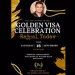 Rajpal Naurang Yadav Instagram - Thank you to Dubai for this honour of granting me a Golden Visa. Bahut bahut shukriya Dubai, itna dher saara pyar, samman aur ashirwad dene ke liye! Love you all 🙏🏻 #rajpalyadav #goldenvisa #dubai #uaegoldenvisa