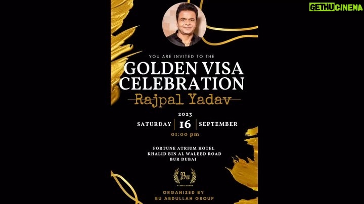 Rajpal Naurang Yadav Instagram - Thank you to Dubai for this honour of granting me a Golden Visa. Bahut bahut shukriya Dubai, itna dher saara pyar, samman aur ashirwad dene ke liye! Love you all 🙏🏻 #rajpalyadav #goldenvisa #dubai #uaegoldenvisa