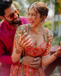 Rakul Preet Singh Instagram - Adding colour to my life ❤️ #mehnditerenaamki Thankyouuuuu @arpita__mehta for designing the most beautiful outfit reviving phulkari and adding your magic to it ❤️ Thankyou @kunalrawaldstress for capturing the mood of the occasion so well through your outfit . Couldn’t have asked for better ❤️