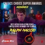 Ralph Macchio Instagram - A great honor… no matter how you spell it out! Proud to stand side-by-side with @william_zabka and everyone associated with @cobrakaiseries to applaud our @criticschoice Super Awards nominations! @sptv @netflix 🥋👏