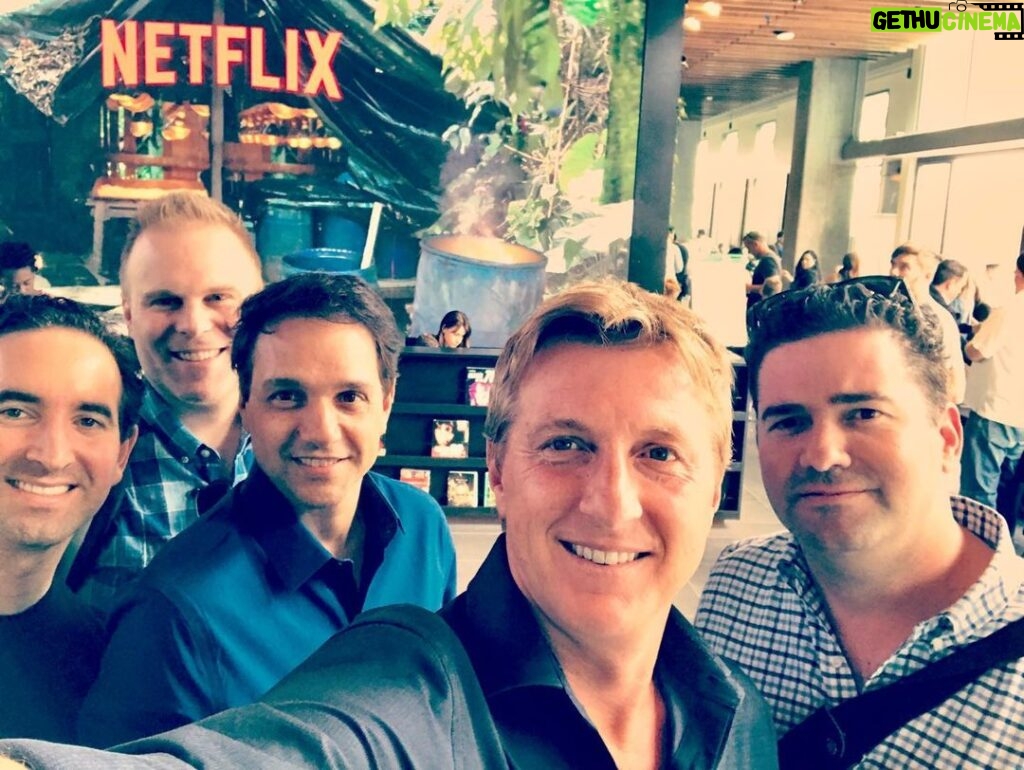 Ralph Macchio Instagram - #TBT This awesome pic was taken just moments after we pitched @CobraKaiSeries to @Netflix in April 2017. It took us a minute to get there but here we are on #COBRAKAI #NETFLIX EVE! So excited to launch around the world tomorrow!!!