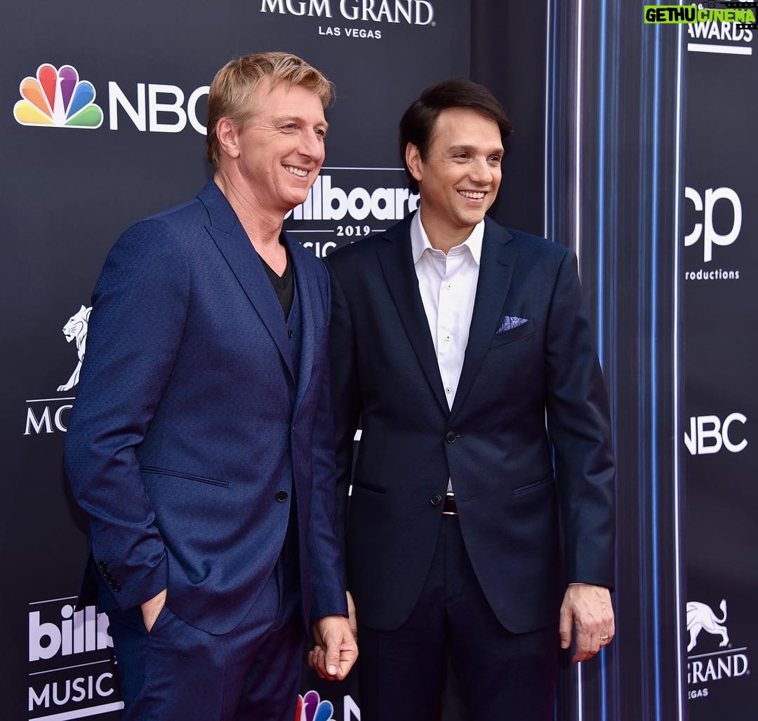 Ralph Macchio Instagram - Stepping into the #BBMAs with @william_zabka . Excited to present! #CobraKai