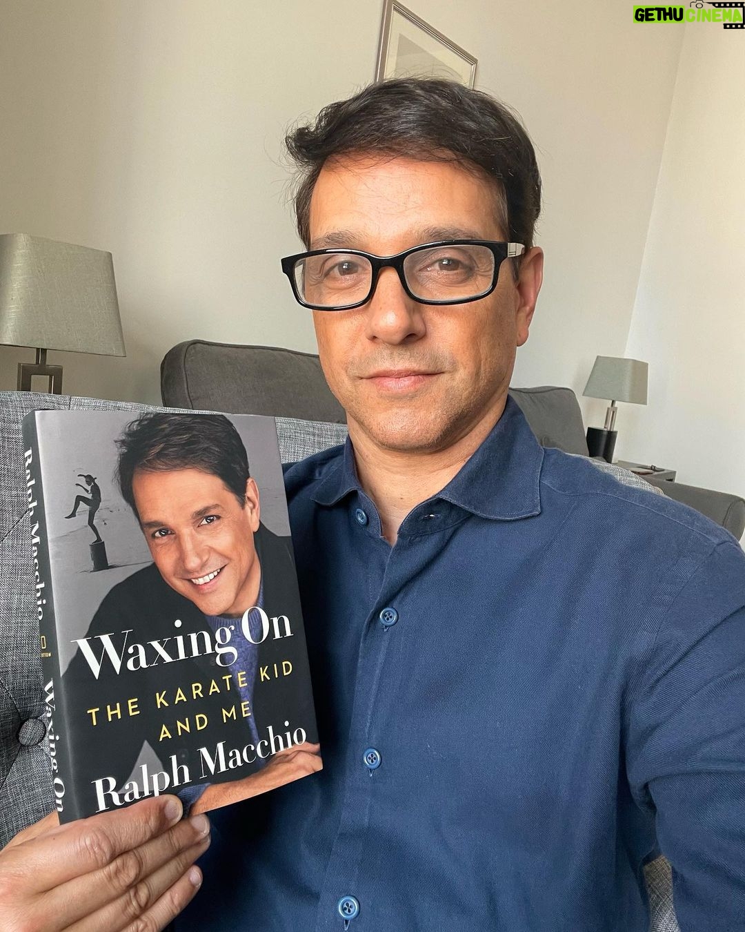 Ralph Macchio - 334K Likes - Wow! Landmark moment here. First offical advanced copy of #WaxingOn has arrived! Can’t wait to share it with you all on October 18th! Link in bio.