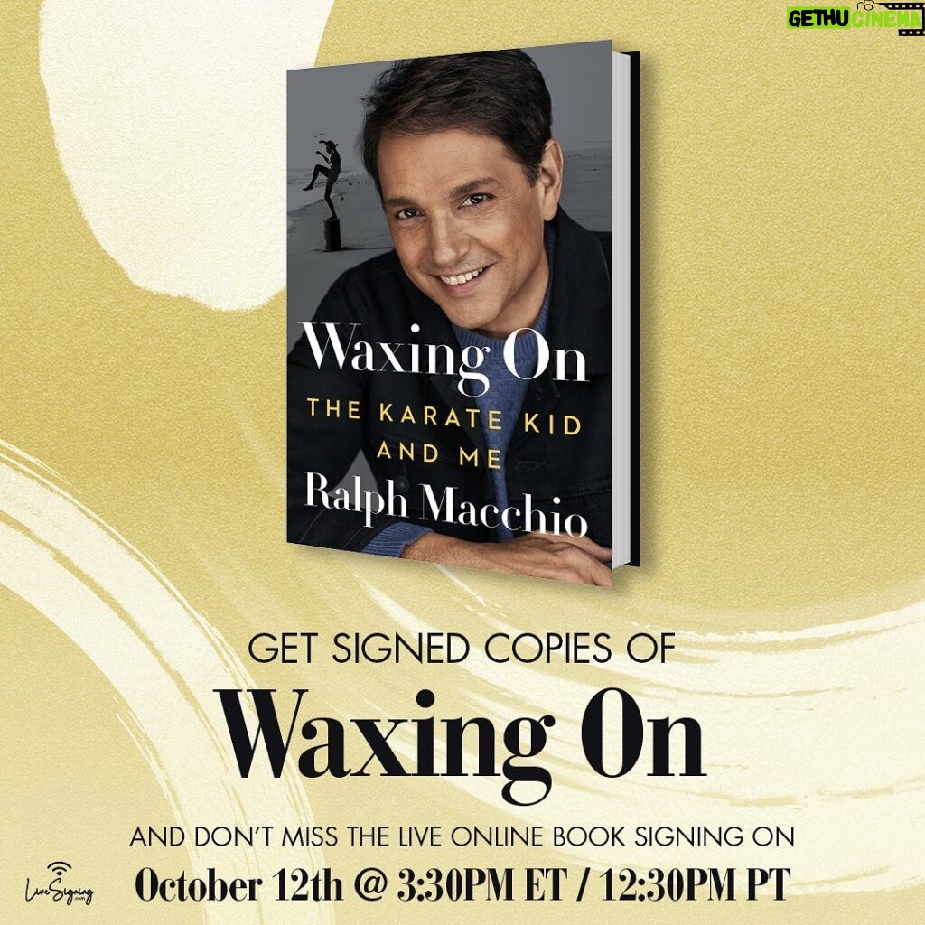 Ralph Macchio Instagram - For those of you who can’t make it to see me in person in October (including my amazing international fans!), I’m excited that I’ll be doing a virtual LiveSigning on October 12th! All signed copy and event ticket information is in the link in my bio.