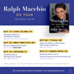 Ralph Macchio Instagram - Book tour update!! Getting excited to see everyone in Oct! Two events are now SOLD OUT, so if you want to come by, make sure you get your tickets now! Happy to announce we have two new signings: one virtual (linked on my website, open to international readers!), and another in Philadelphia. (Link to #WaxingOn info in bio)