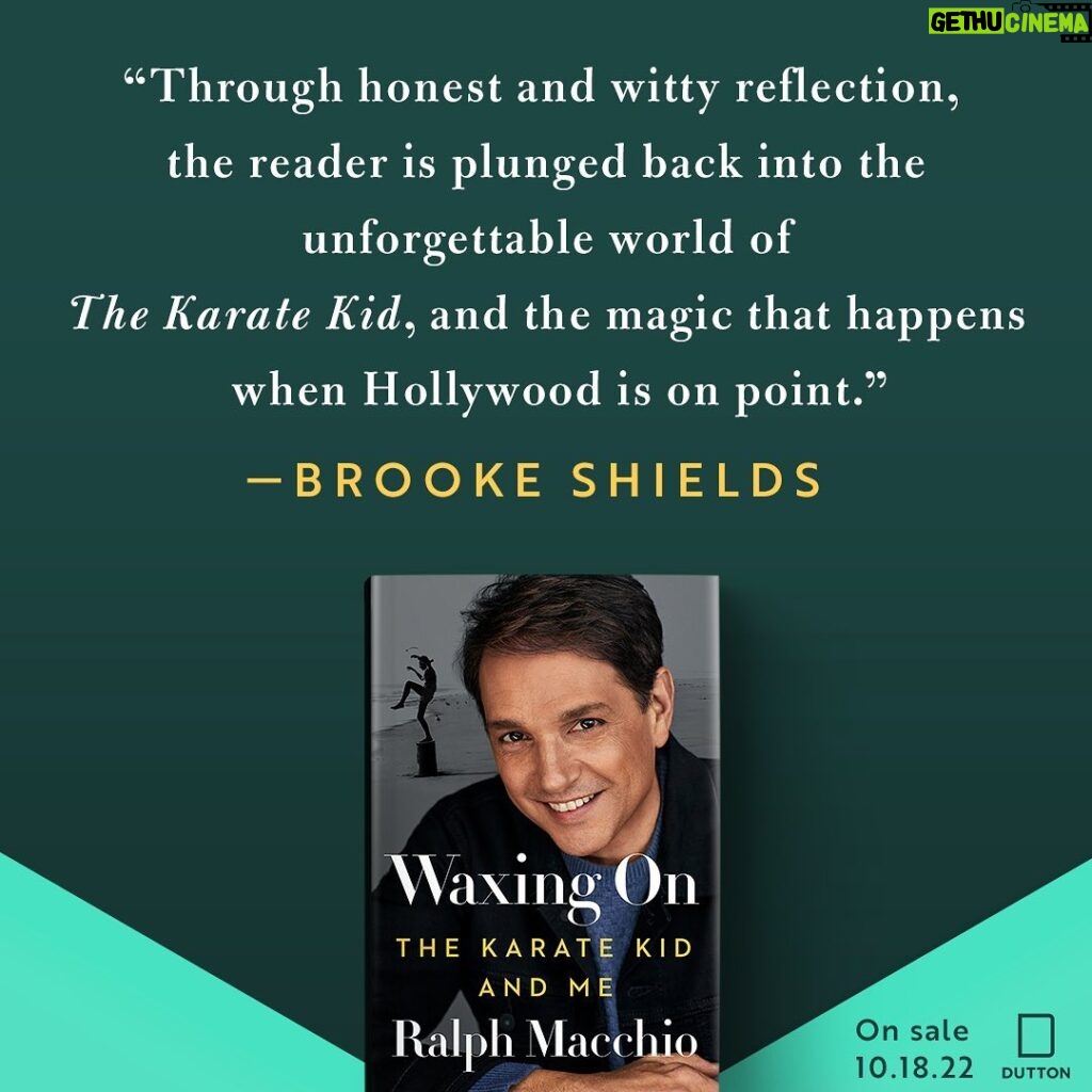 Ralph Macchio Instagram - Such gratitude for these kind words from the lovely NYTs bestselling author @brookeshields regarding WAXING ON - coming Oct 18th! Link in bio for preordering and tour dates.