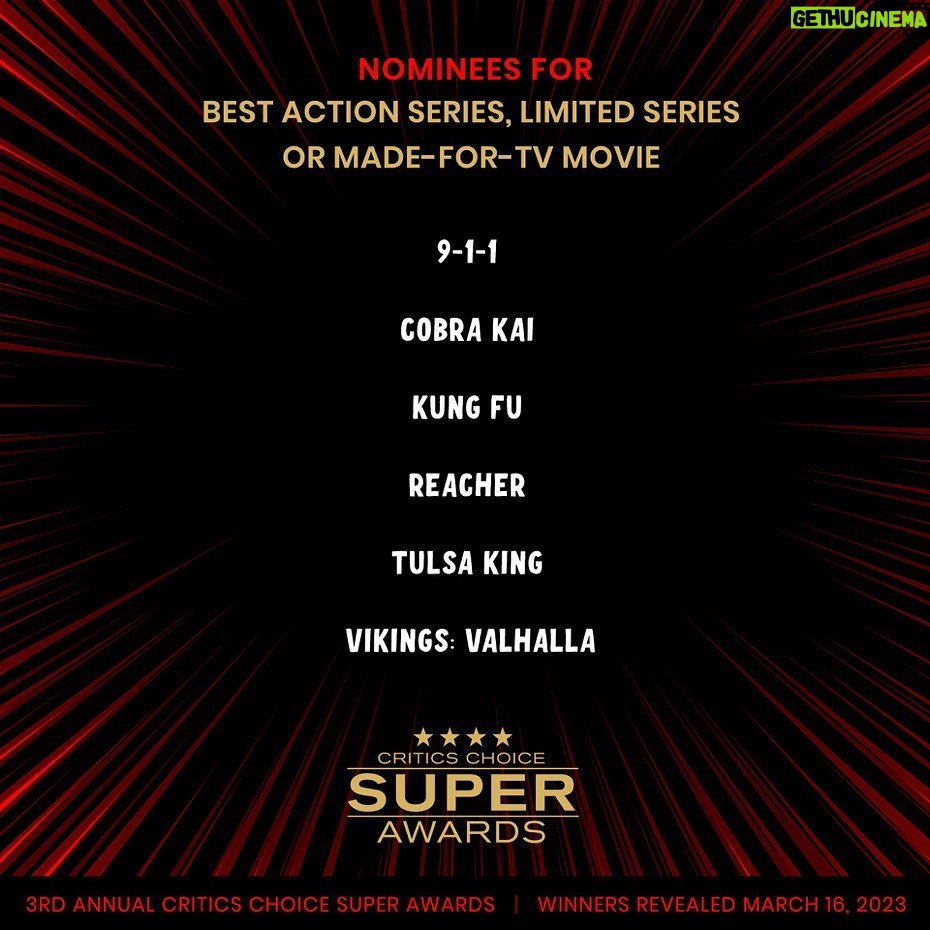 Ralph Macchio Instagram - A great honor… no matter how you spell it out! Proud to stand side-by-side with @william_zabka and everyone associated with @cobrakaiseries to applaud our @criticschoice Super Awards nominations! @sptv @netflix 🥋👏