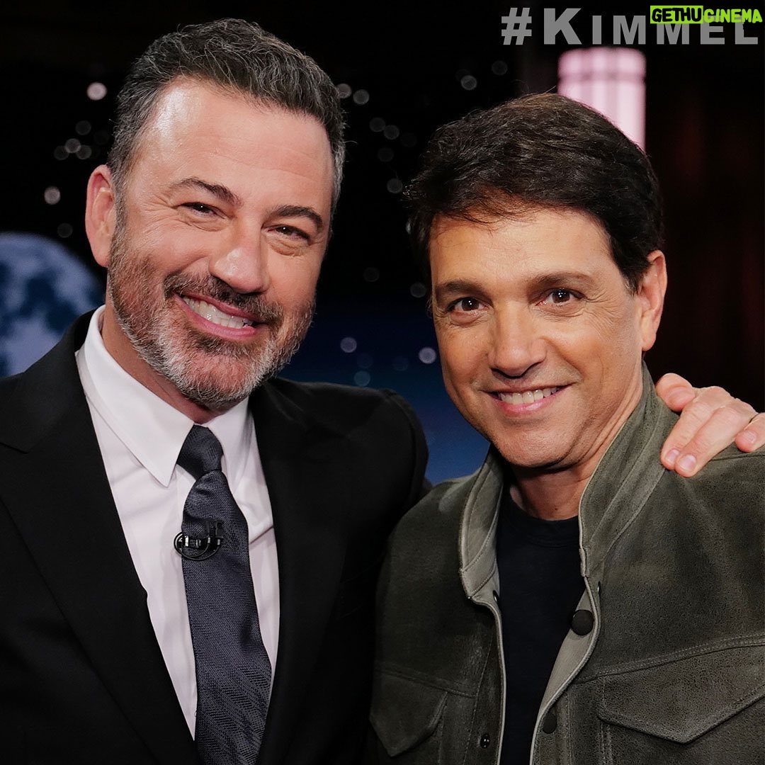 Ralph Macchio Instagram - Good times! Loved hanging with @JimmyKimmel at @JimmyKimmelLive tonight! #Kimmel #ABC