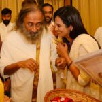 Ramya Pandian Instagram - In the radiant aura of Gurudev @srisriravishankar , cherishing the blessings, conversations, and endless gratitude. 🙏 🤍 #grateful #gratitude #blessings @artofliving #artofliving #srisriravishankar Art of Living International Center