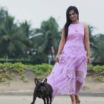 Ramya Pandian Instagram - In the silent language of love, my puppy and I share a story that words can’t capture. 🐾💫 Beautifully shot and edited by @sanjaysooriya #ramyapandian #puppylove