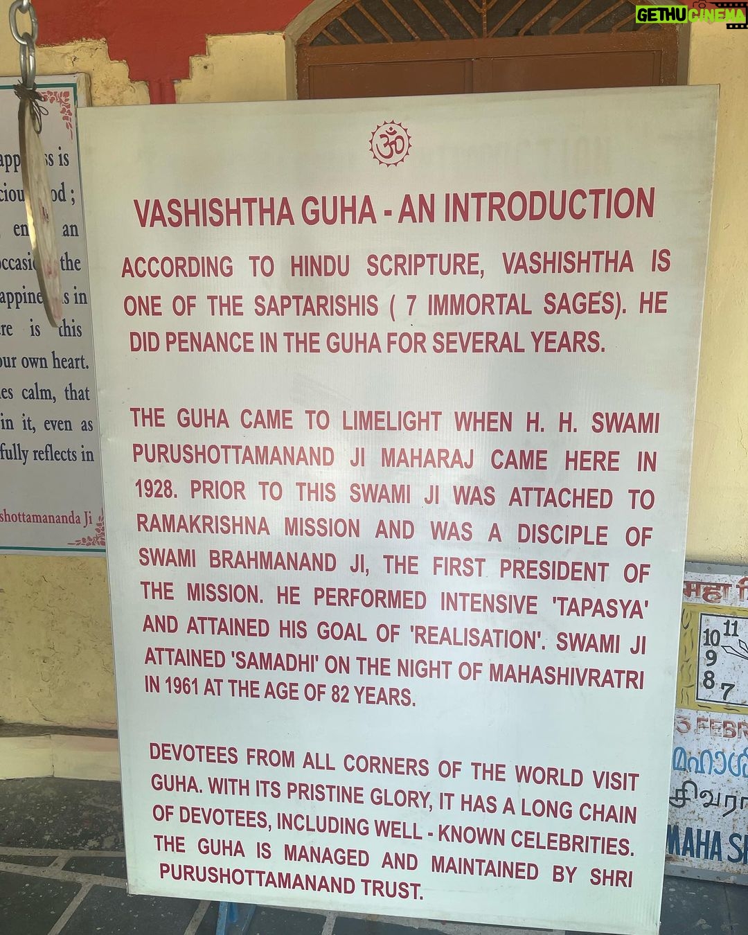 Ramya Pandian Instagram - Immersed in the serenity of Vashishta Guha, Rishikesh. Sharing glimpses of my first cave meditation experience, where the ancient echoes guide the soul to inner peace… #rishikesh #cavemeditation #vashitaguha #soulfuljourney Vashishtha Gufa
