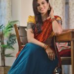 Ramya Pandian Instagram - Whispers of tradition in each pleat ♥️ Shot by @sanjaysooriya 🤗 Outfit @dithi.studio ♥️ #halfsareelove #ramyapandian