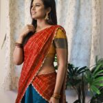 Ramya Pandian Instagram - Whispers of tradition in each pleat ♥️ Shot by @sanjaysooriya 🤗 Outfit @dithi.studio ♥️ #halfsareelove #ramyapandian